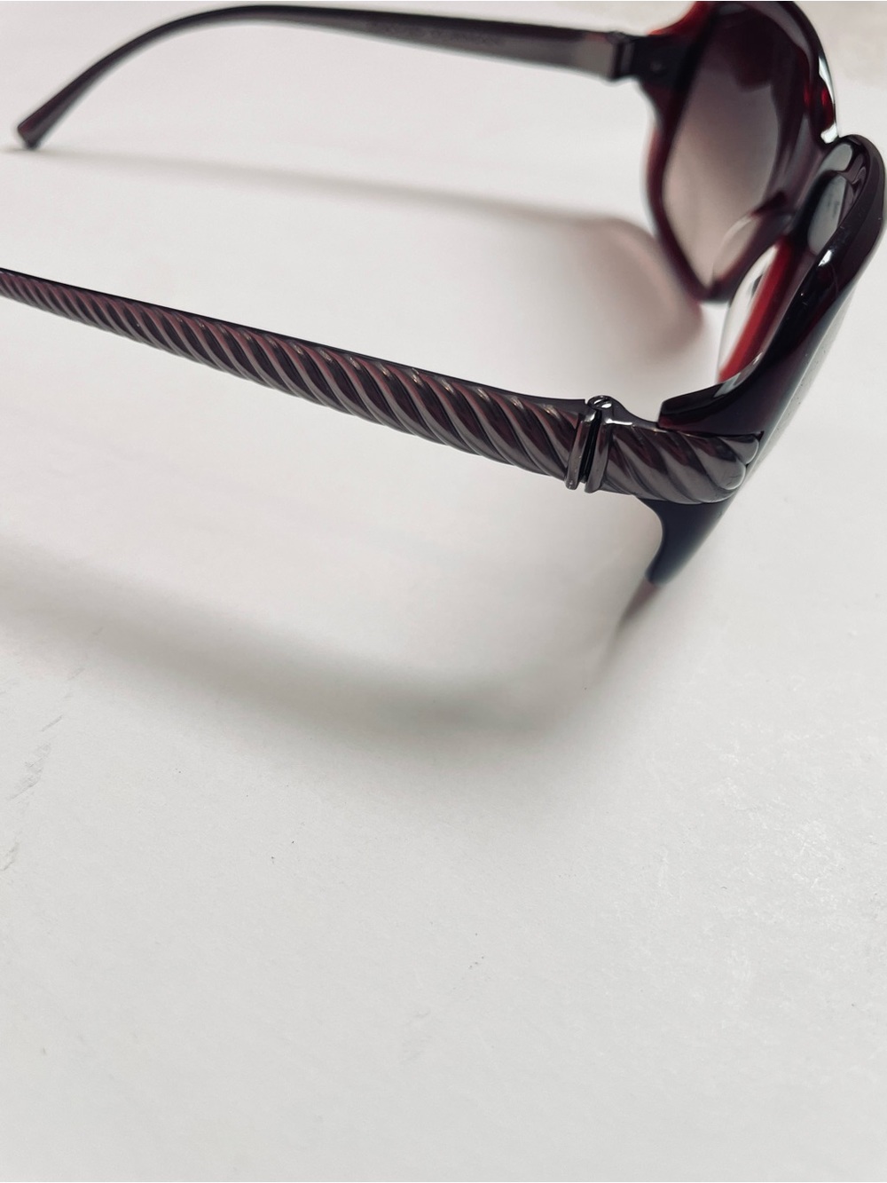David Yurman Waverly Merlot/Taupe Sunglasses 57mm Cable Square DY034 - Picture 3 of 15